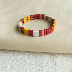 Roxanne Assoulin Rainbow Brite - Gold Enamel Stretch Bracelet